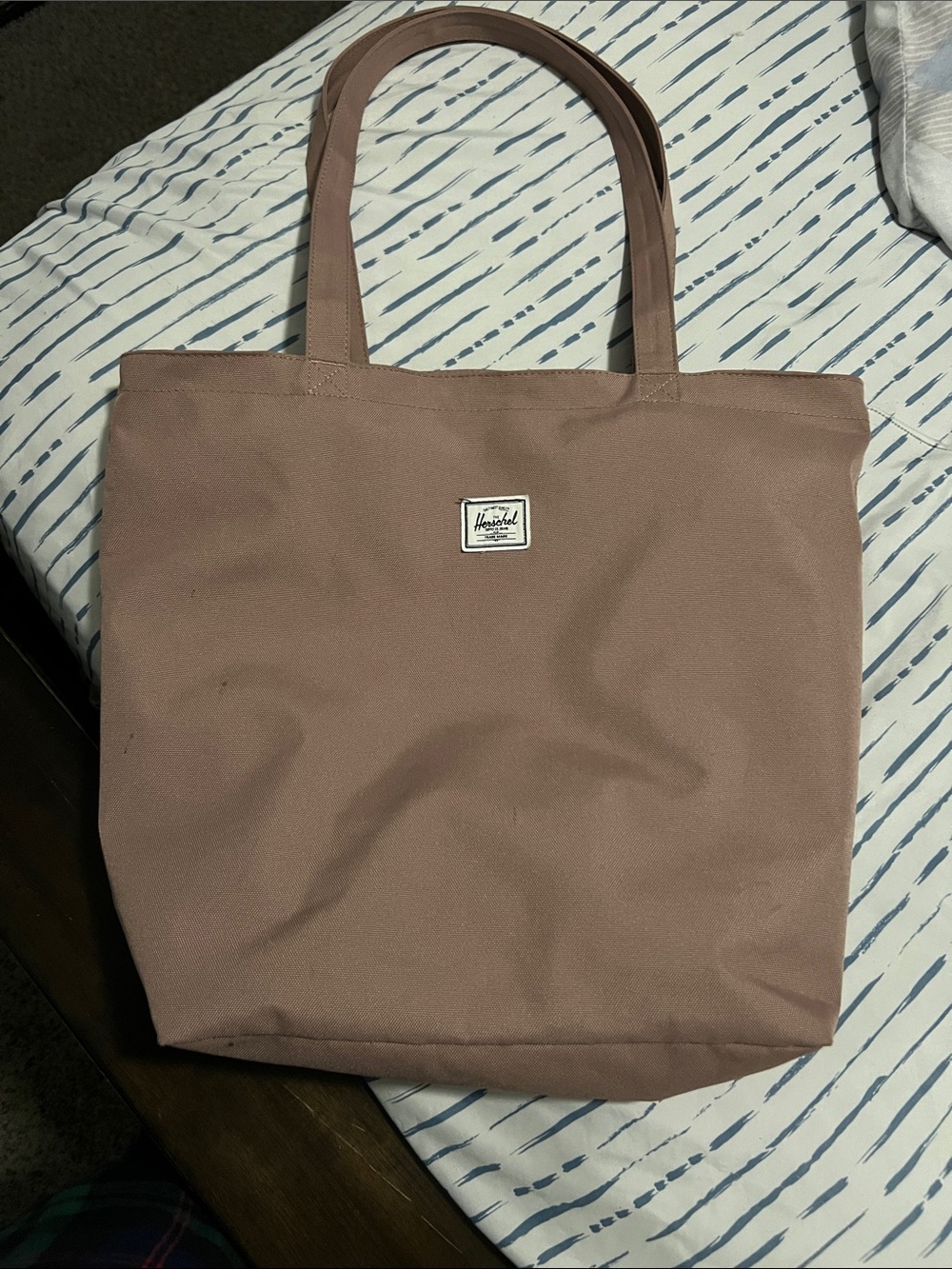 Herschel Pink Canvas Tote Bag